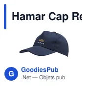 Casquette personnalisable Hamar Cap Recycled Cotton avec logo - Miniature 7