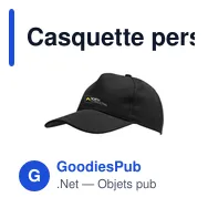 Casquette personnalisable Hamar Cap Recycled Cotton avec logo - Miniature 9
