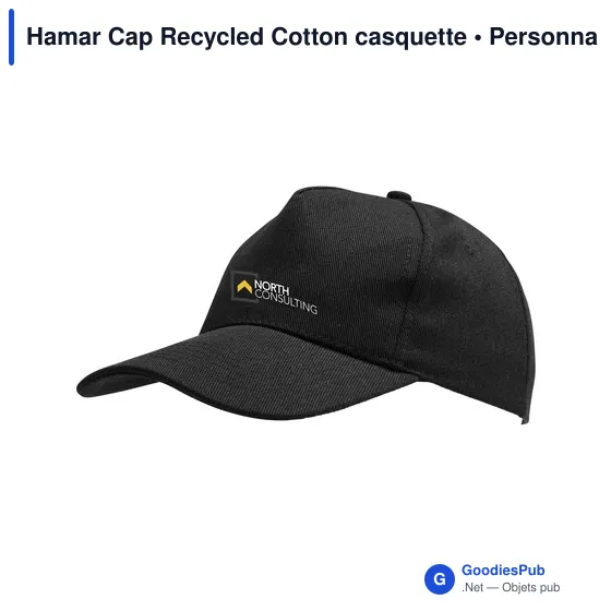 Casquette personnalisable Hamar Cap Recycled Cotton avec logo - Image 9