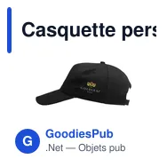 Casquette personnalisable Hamar Cap Recycled Cotton avec logo - Miniature 10