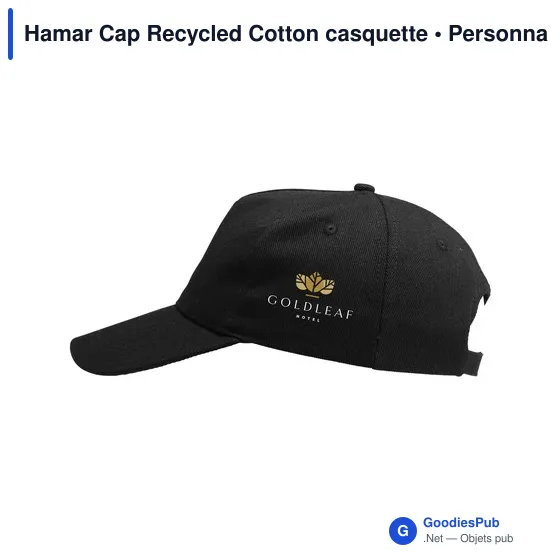 Casquette personnalisable Hamar Cap Recycled Cotton avec logo - Image 10