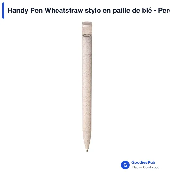 Stylo à bille personnalisable Handy Pen Wheatstraw avec logo - Image 4