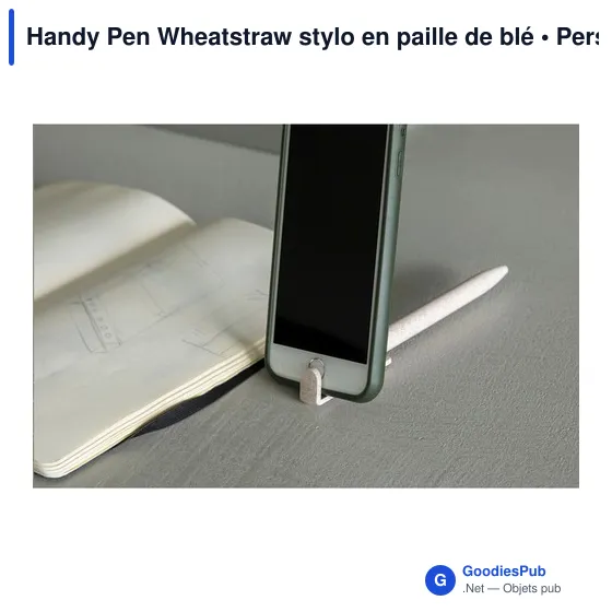 Stylo à bille personnalisable Handy Pen Wheatstraw avec logo - Image 6