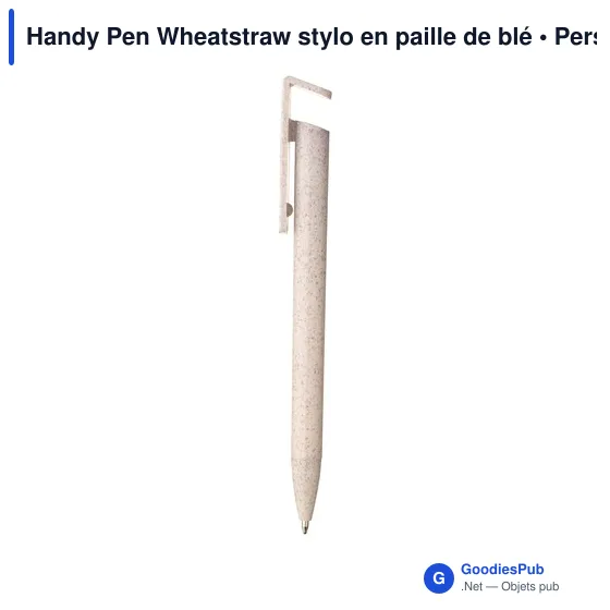 Stylo à bille personnalisable Handy Pen Wheatstraw avec logo - Image 9