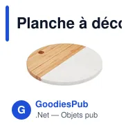 Planche à découper personnalisable en marbre et bambou avec logo - Miniature 1