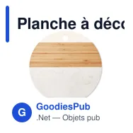 Planche à découper personnalisable en marbre et bambou avec logo - Miniature 3