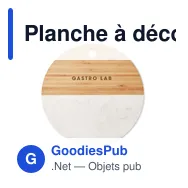 Planche à découper personnalisable en marbre et bambou avec logo - Miniature 4