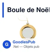 Boule de Noël personnalisable pour logo - HAPPY BALL - Miniature 1