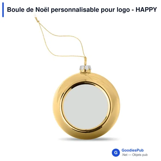 Boule de Noël personnalisable pour logo - HAPPY BALL - Image 1