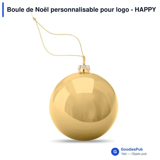 Boule de Noël personnalisable pour logo - HAPPY BALL - Image 2