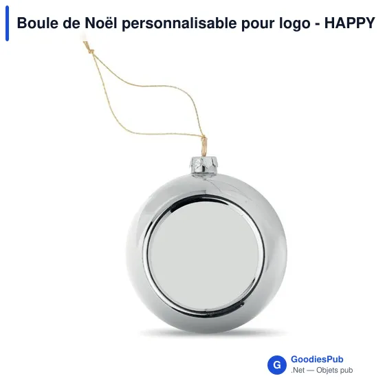 Boule de Noël personnalisable pour logo - HAPPY BALL - Image 4