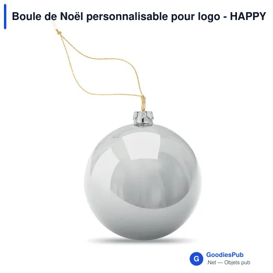 Boule de Noël personnalisable pour logo - HAPPY BALL - Image 5