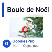 Boule de Noël personnalisable pour logo - HAPPY BALL - Miniature 6