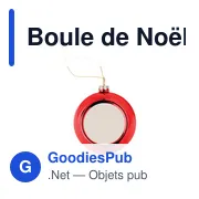 Boule de Noël personnalisable pour logo - HAPPY BALL - Miniature 7