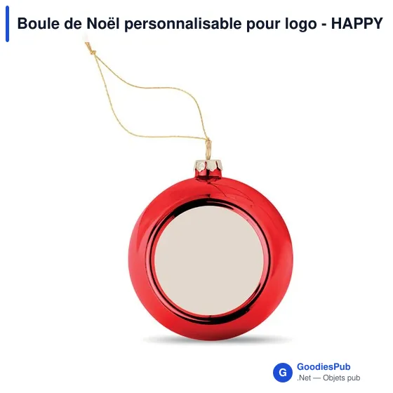 Boule de Noël personnalisable pour logo - HAPPY BALL - Image 7
