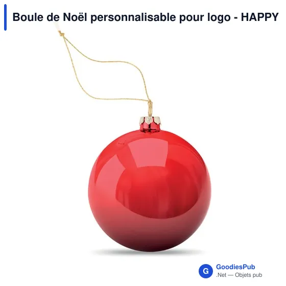 Boule de Noël personnalisable pour logo - HAPPY BALL - Image 8