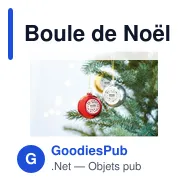 Boule de Noël personnalisable pour logo - HAPPY BALL - Miniature 9