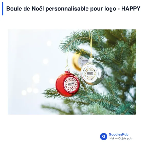 Boule de Noël personnalisable pour logo - HAPPY BALL - Image 9