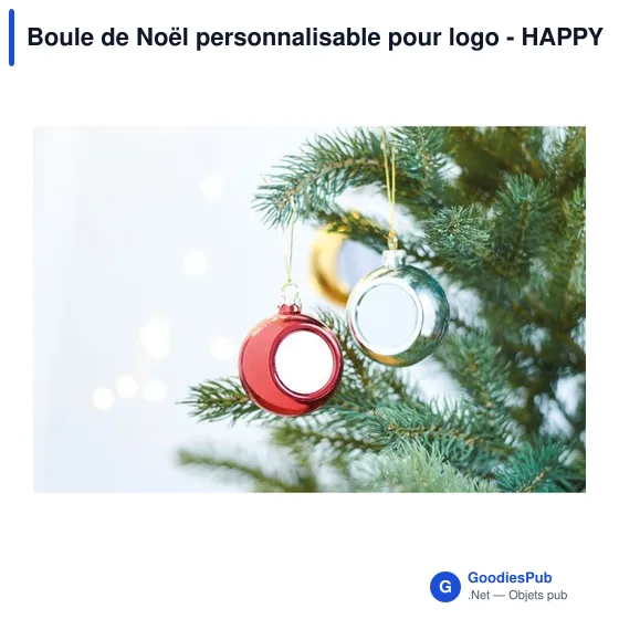 Boule de Noël personnalisable pour logo - HAPPY BALL - Image 10