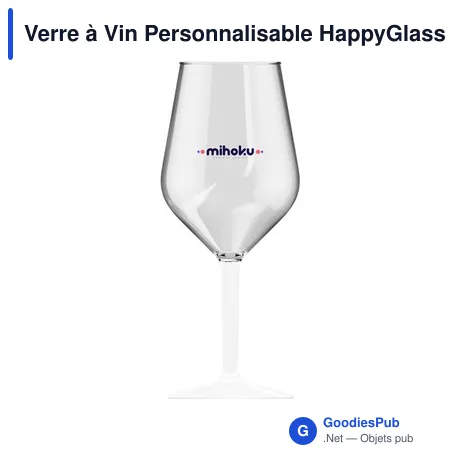 Verre à Vin Personnalisable HappyGlass Lady Abigail Colour avec Logo