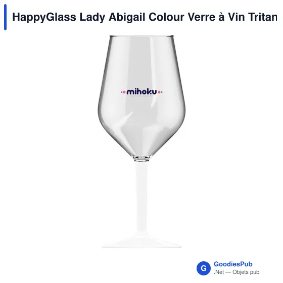 Verre à Vin Personnalisable HappyGlass Lady Abigail Colour avec Logo - Image 1