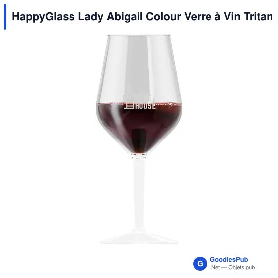 Verre à Vin Personnalisable HappyGlass Lady Abigail Colour avec Logo - Image 3