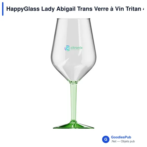 Verre à Vin Personnalisable HappyGlass Lady Abigail Trans 470 mlavec logo - Image 1