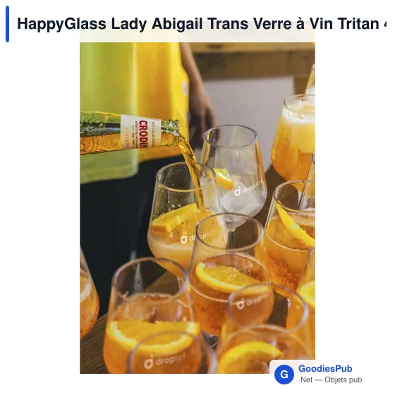 Verre à Vin Personnalisable HappyGlass Lady Abigail Trans 470 mlavec logo - Image 12