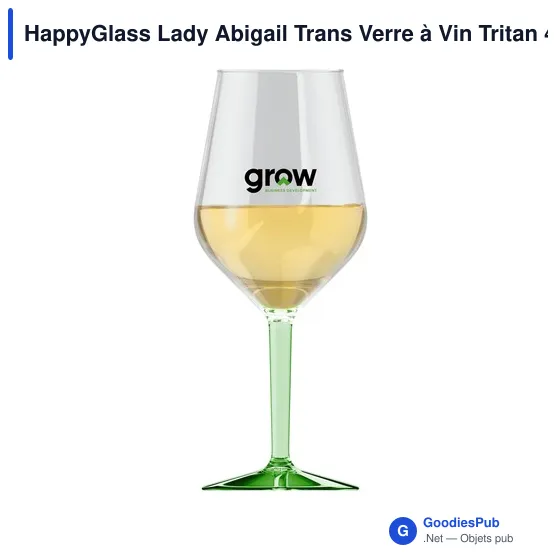 Verre à Vin Personnalisable HappyGlass Lady Abigail Trans 470 mlavec logo - Image 3
