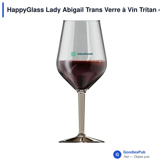 Verre à Vin Personnalisable HappyGlass Lady Abigail Trans 470 mlavec logo - Image 6