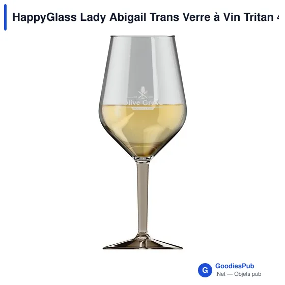 Verre à Vin Personnalisable HappyGlass Lady Abigail Trans 470 mlavec logo - Image 7
