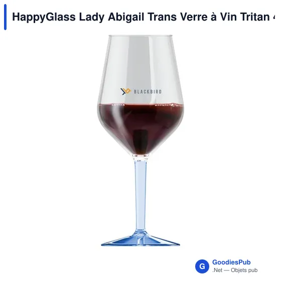 Verre à Vin Personnalisable HappyGlass Lady Abigail Trans 470 mlavec logo - Image 10