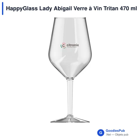 Verre à Vin Personnalisable HappyGlass Lady Abigail avec Logo - Image 1