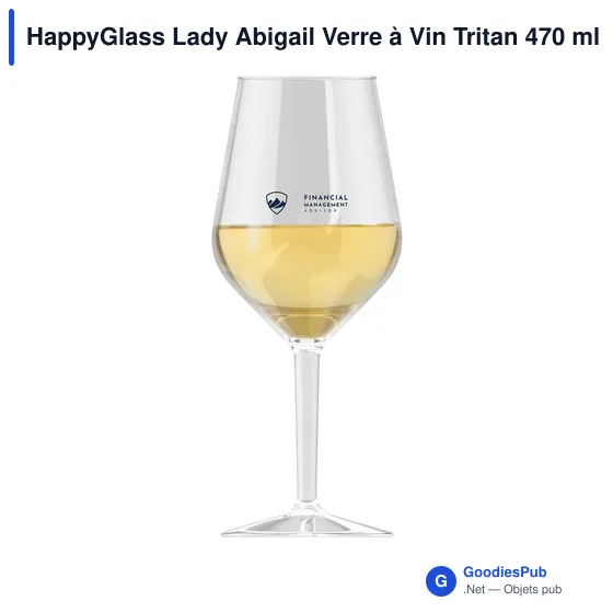 Verre à Vin Personnalisable HappyGlass Lady Abigail avec Logo - Image 3