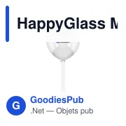 Verre à Gin Tonic personnalisable HappyGlass Miss Liza - 630 mlavec logo - Miniature 1