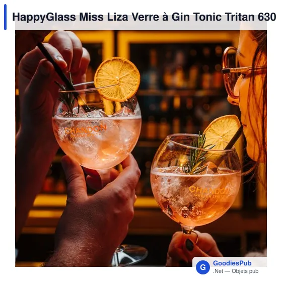 Verre à Gin Tonic personnalisable HappyGlass Miss Liza - 630 mlavec logo - Image 3