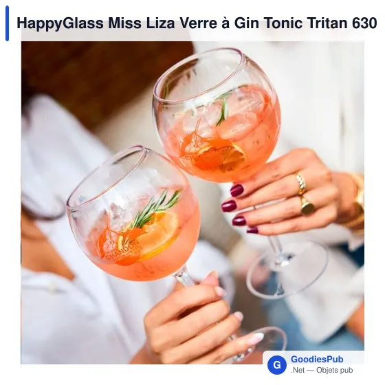 Verre à Gin Tonic personnalisable HappyGlass Miss Liza - 630 mlavec logo - Image 4