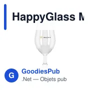 Verre de bière personnalisable HappyGlass Mister Gustav avec logo - Miniature 1