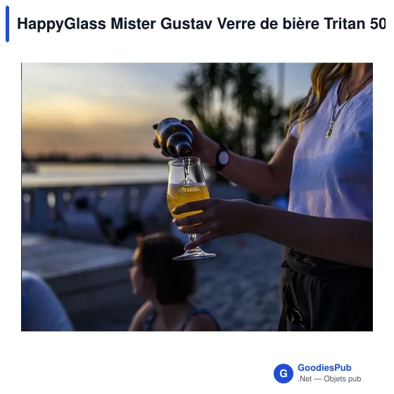 Verre de bière personnalisable HappyGlass Mister Gustav avec logo - Image 2