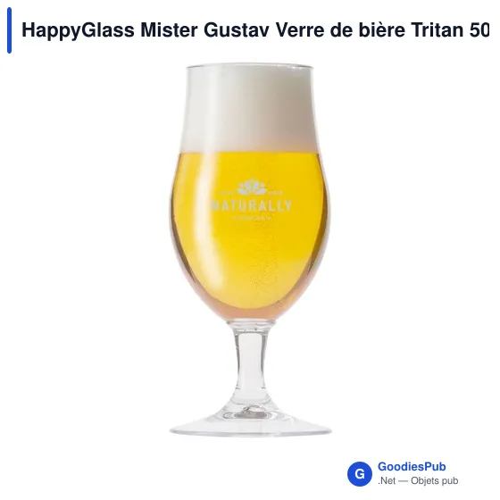 Verre de bière personnalisable HappyGlass Mister Gustav avec logo - Image 3