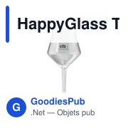 Verre réutilisable personnalisable HappyGlass The Baron Bierglas 400 mlavec logo - Miniature 1