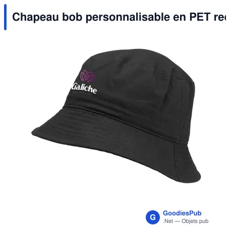 Chapeau bob personnalisable en PET recyclé avec logo - Harber GRS