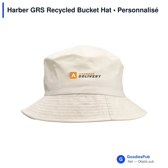 Chapeau bob personnalisable en PET recyclé avec logo - Harber GRS - Image 4