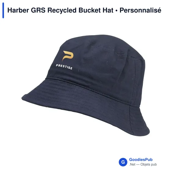 Chapeau bob personnalisable en PET recyclé avec logo - Harber GRS - Image 5