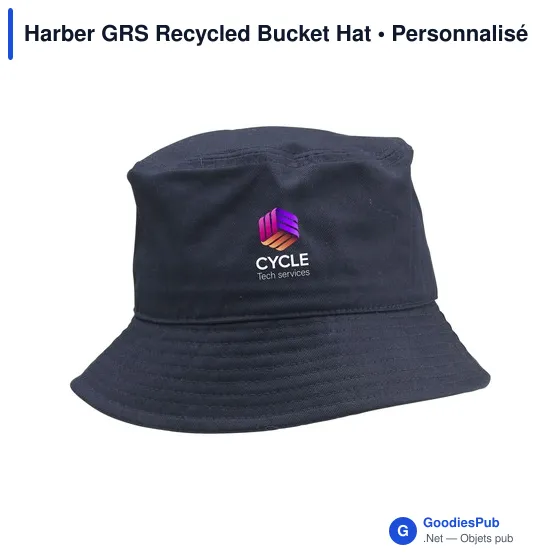 Chapeau bob personnalisable en PET recyclé avec logo - Harber GRS - Image 6
