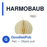Porte-boules de Noël personnalisable en papier recyclé - HARMOBAUBLEavec logo - Miniature 1