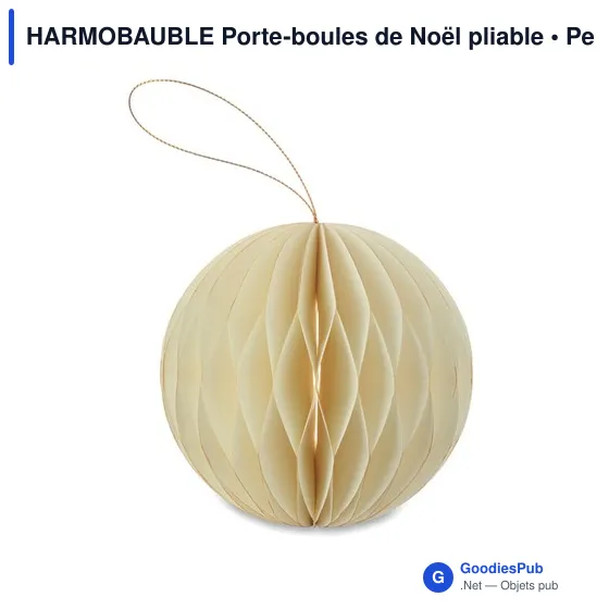 Porte-boules de Noël personnalisable en papier recyclé - HARMOBAUBLEavec logo - Image 3