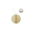 Variante beige - Porte-boules de Noël personnalisable en papier recyclé - HARMOBAUBLEavec logo