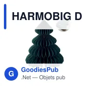 Décoration de Noël personnalisable en papier avec logo - HARMOBIG - Miniature 1