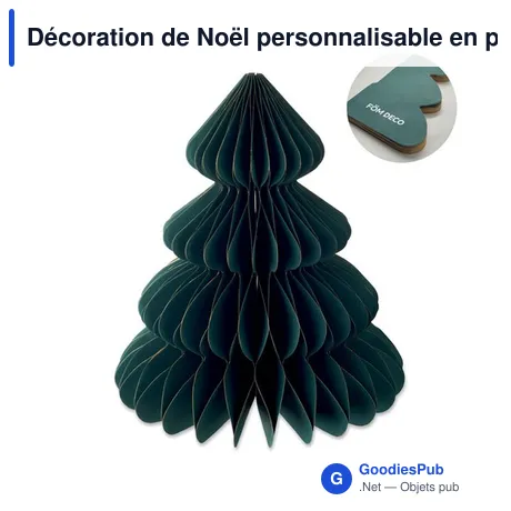 Décoration de Noël personnalisable en papier avec logo - HARMOBIG